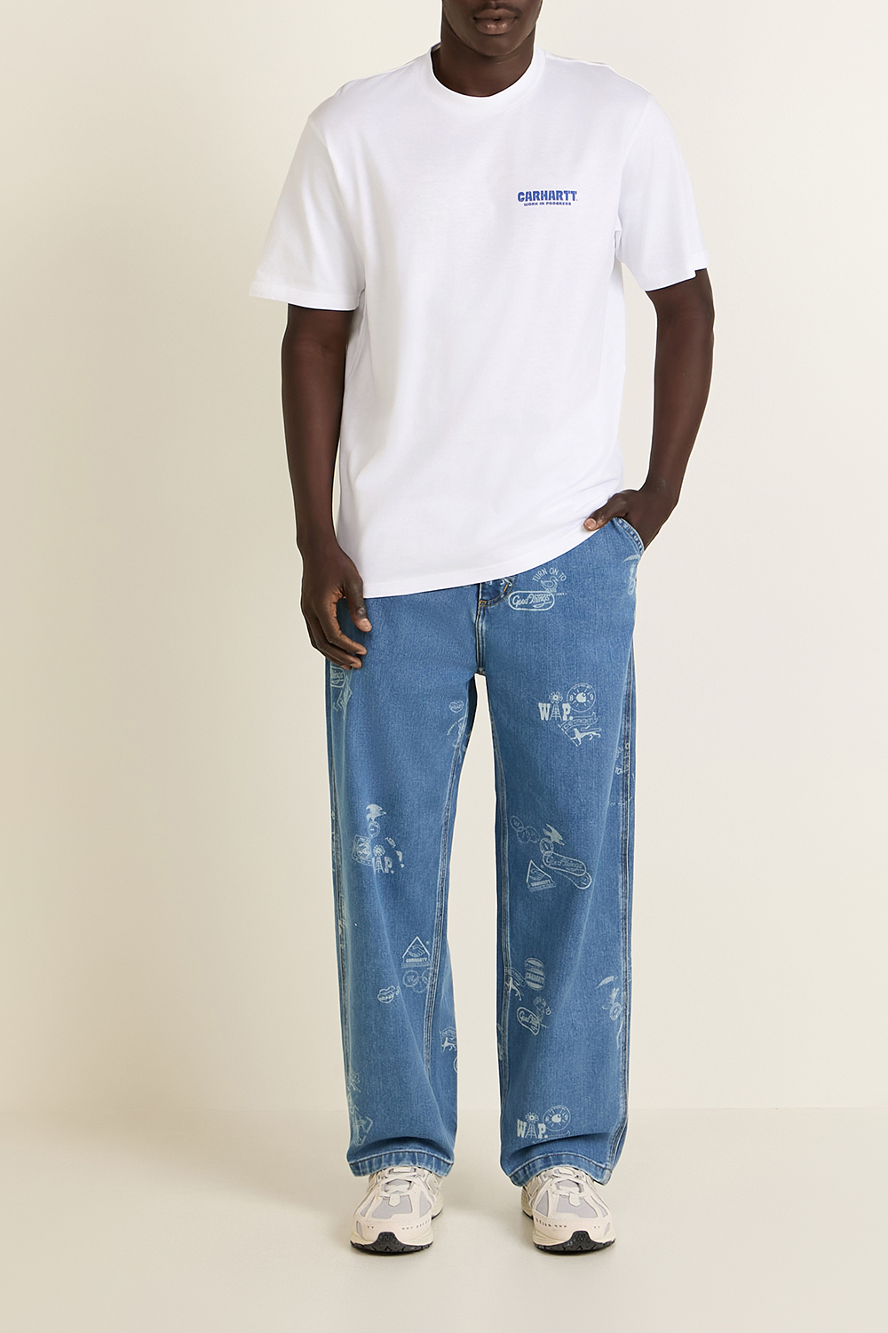 חולצת טי עם הדפס בגב CARHARTT WIP